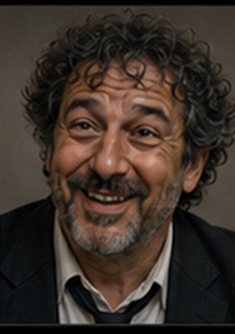 Bob — a cheerful limo driver with curly salt-and-pepper hair