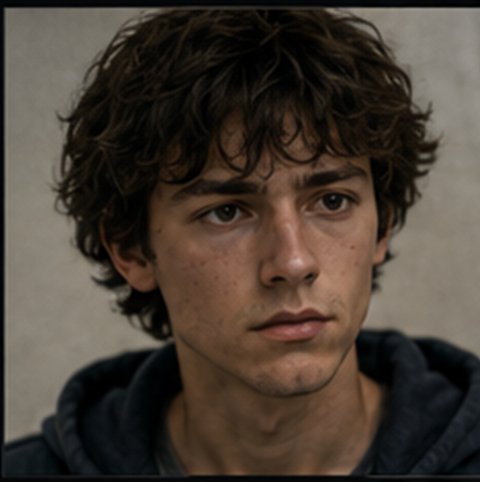 David — a 17-year-old with messy dark hair
