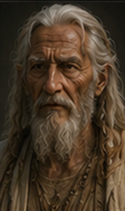 The Old Man — a weathered desert wanderer with a long white beard